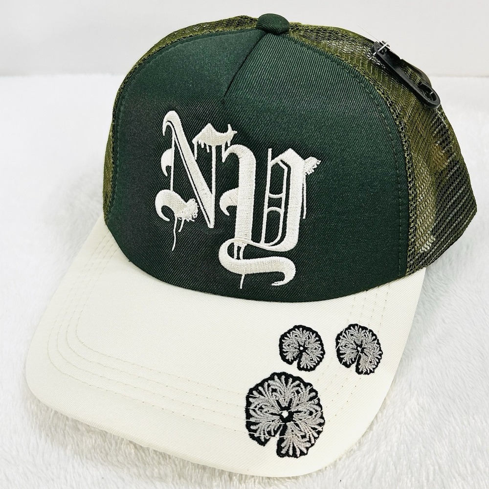 Reason New York Flowers‎ Trucker 2-Tone Hat Cap Adjustable Snapback Green
